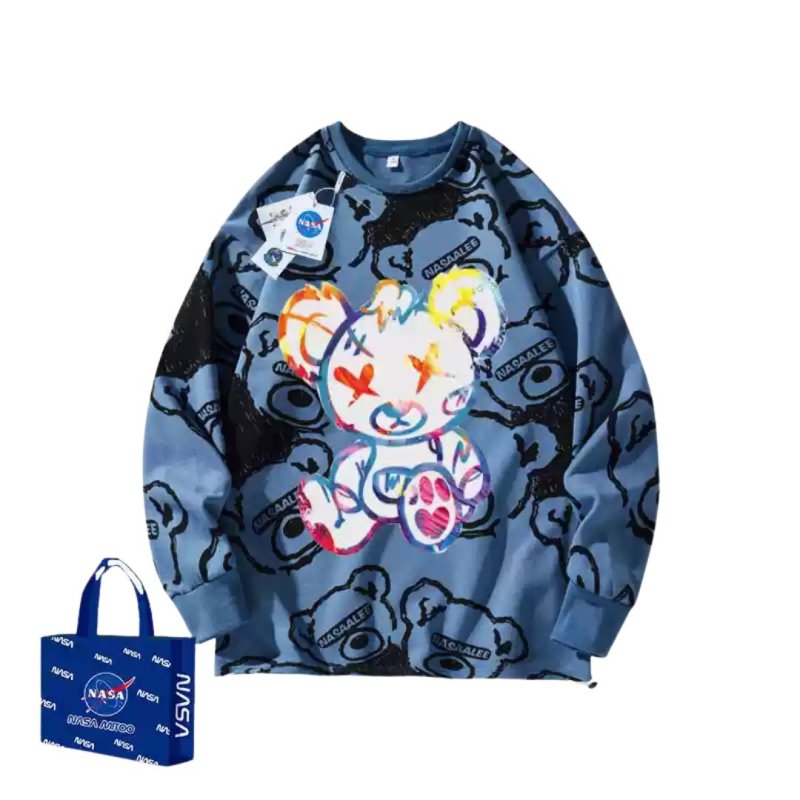 画像3: Nasa x Bear x Brick Bear kaws Sweatshirt 　ユニセックス 男女兼用ナサ×ベア×ブリックベアカウズスウェットシャツ トレーナー (3)
