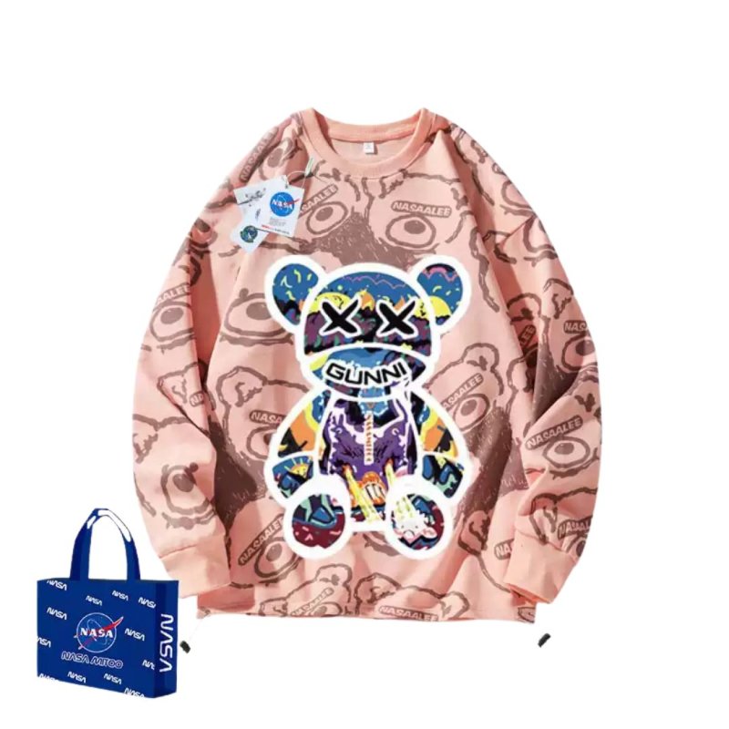 画像6: Nasa x Bear x Brick Bear kaws Sweatshirt 　ユニセックス 男女兼用ナサ×ベア×ブリックベアカウズスウェットシャツ トレーナー (6)