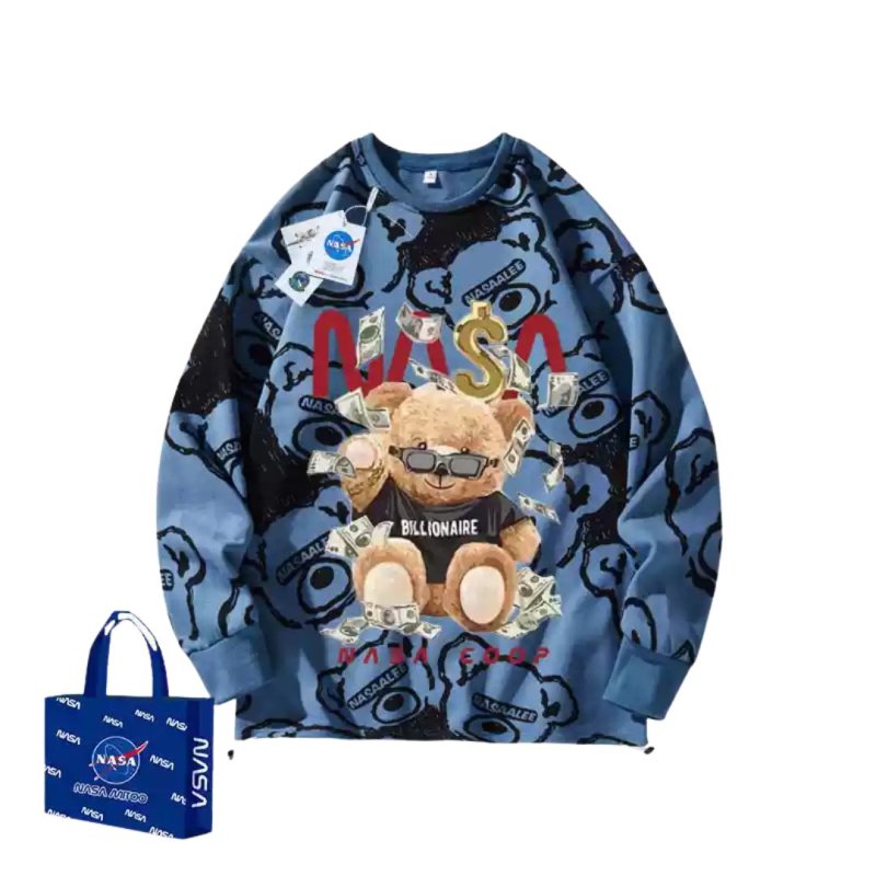 画像11: Nasa x Bear x Brick Bear kaws Sweatshirt 　ユニセックス 男女兼用ナサ×ベア×ブリックベアカウズスウェットシャツ トレーナー (11)