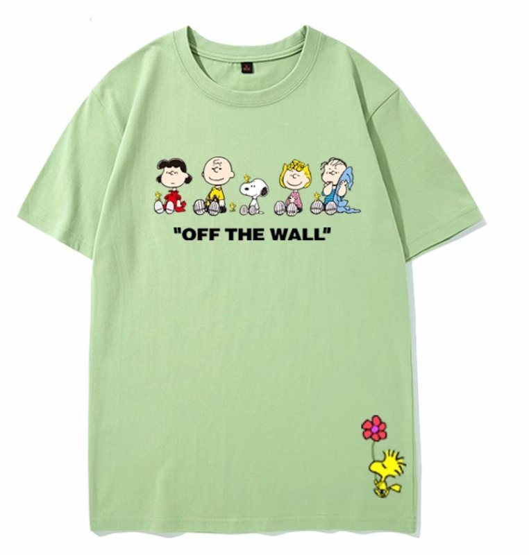 画像7: unisex  Snoopy and Friends Joint Short Sleeve T-Shirt　スヌーピーと仲間たちジョイントプリントラウンドネック Tシャツ ユニセックス 男女兼用 (7)