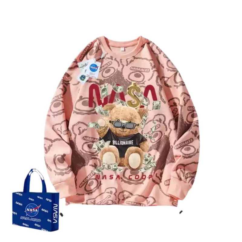 画像10: Nasa x Bear x Brick Bear kaws Sweatshirt 　ユニセックス 男女兼用ナサ×ベア×ブリックベアカウズスウェットシャツ トレーナー (10)