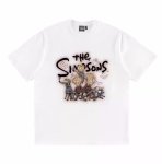 画像2: unisex The Fighting Simpson Family Short Sleeve T-Shirt　ファイティングシンプソンファミリープリントラウンドネック Tシャツ ユニセックス 男女兼用 (2)