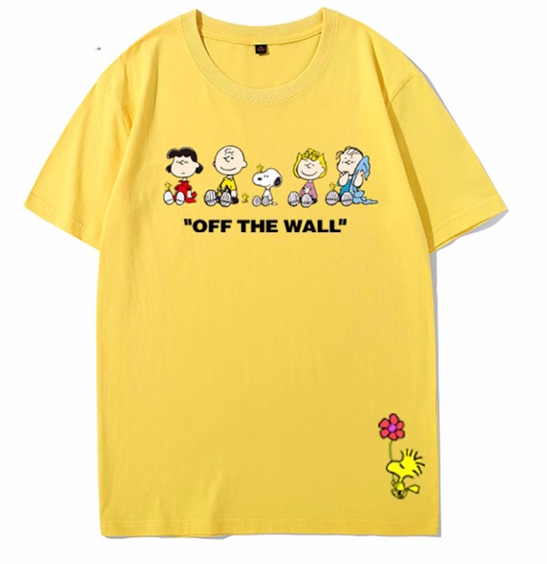 画像5: unisex  Snoopy and Friends Joint Short Sleeve T-Shirt　スヌーピーと仲間たちジョイントプリントラウンドネック Tシャツ ユニセックス 男女兼用 (5)