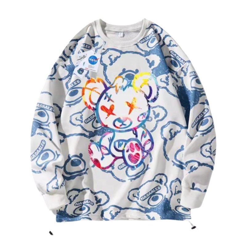 画像1: Nasa x Bear x Brick Bear kaws Sweatshirt 　ユニセックス 男女兼用ナサ×ベア×ブリックベアカウズスウェットシャツ トレーナー (1)