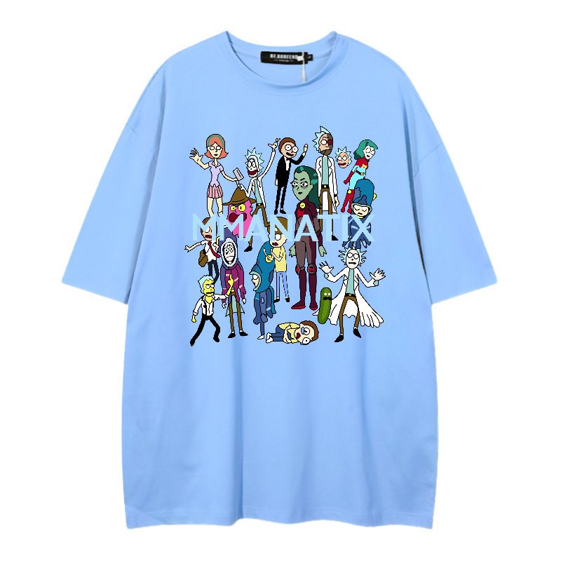 画像12: unisex rick and morty cast Short Sleeve T-Shirt　リックアンドモーティキャストプリントラウンドネック Tシャツ ユニセックス 男女兼用 (12)