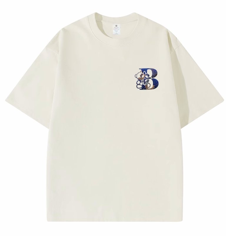 画像2: unisex  Bearbrick & B short-sleeved T-shirt　ベアブリック＆Bラウンドネック Tシャツ ユニセックス 男女兼用 (2)