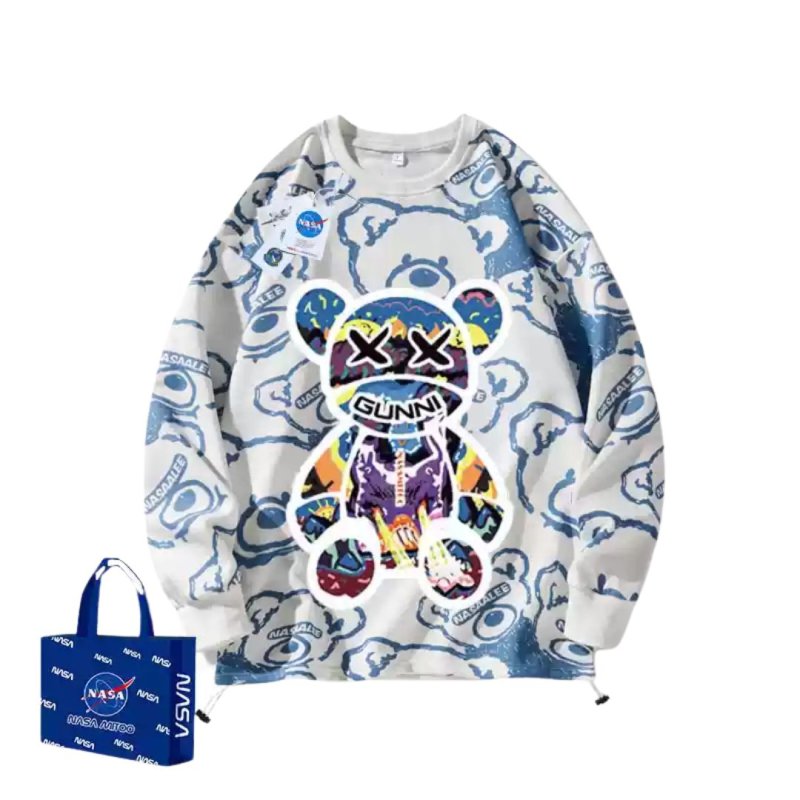 画像5: Nasa x Bear x Brick Bear kaws Sweatshirt 　ユニセックス 男女兼用ナサ×ベア×ブリックベアカウズスウェットシャツ トレーナー (5)