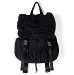 画像4:  Pleated nylon lightweight backpack tote shoulder  bag　プリーツナイロン軽量バックパックリュックトートショルダーアンダーアームバッグ (4)