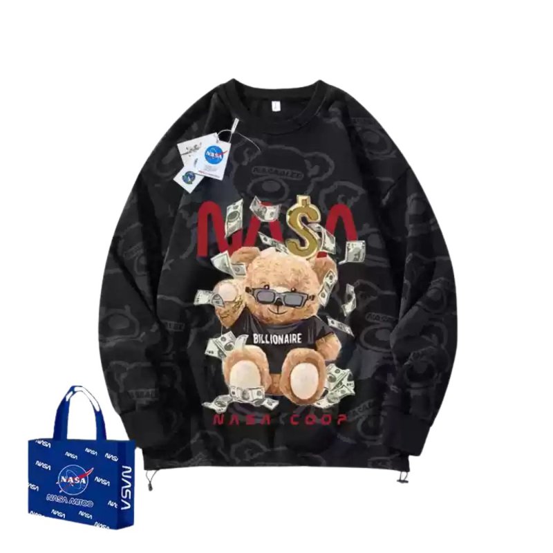 画像12: Nasa x Bear x Brick Bear kaws Sweatshirt 　ユニセックス 男女兼用ナサ×ベア×ブリックベアカウズスウェットシャツ トレーナー (12)