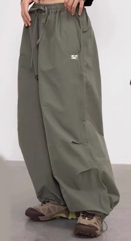 画像9: Unisex Quick-drying loose parachute pants  男女兼用 韓国 ユニセックス クイックドライパラシュートルーズパンツパンツ ヒップホップ ストリートダンス カジュアル  (9)