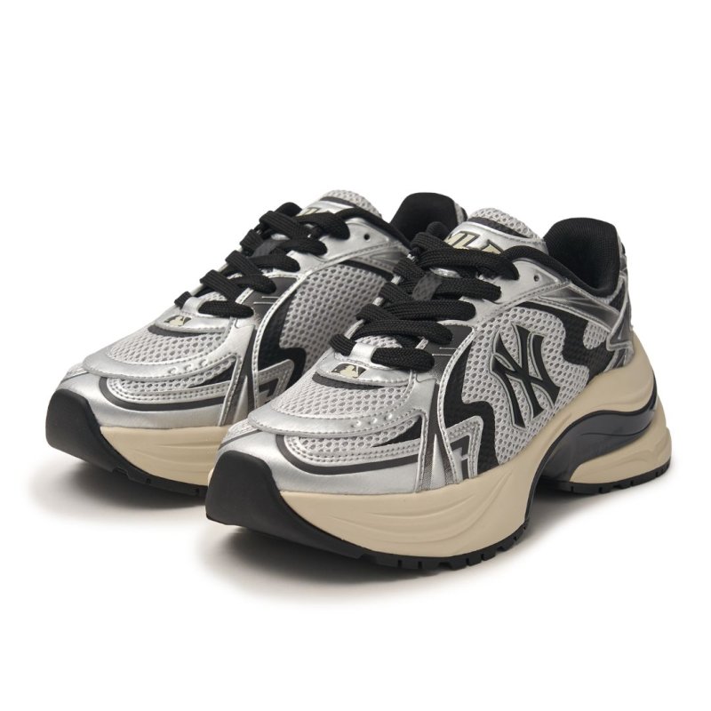 画像2: MLB KOREA NY New York Yankees CURVE RUNNER Y2K SNEAKERS  ユニセックス 男女兼用 ニューヨークヤンキース カーブ ランナー ニューヨークヤンキース 厚底スニーカー   (2)