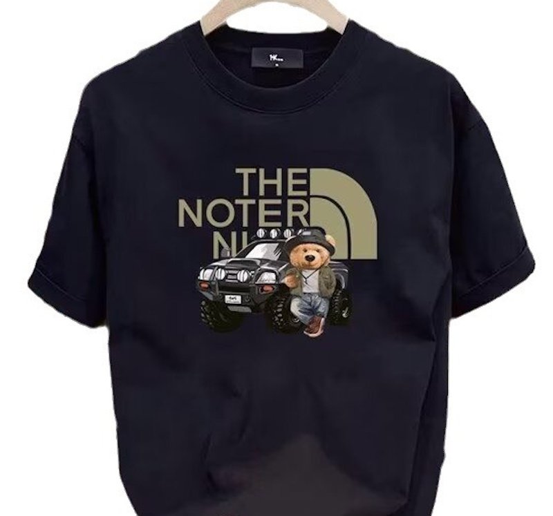 画像4: unisex Outdoor Bear x Jeep Print Short Sleeve T-Shirt　アウトドア×ジーププリントラウンドネック Tシャツ ユニセックス 男女兼用 (4)