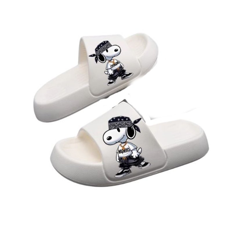 画像4: Unisex snoopy bandana Soft Sole Sandal Slippers  Beach sandals  ユニセックス男女兼用バンダナスヌーピーフリップフロップ  シャワー ビーチ サンダル (4)