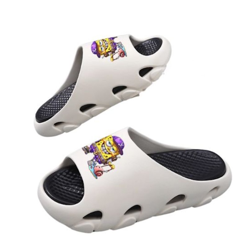 画像1: Unisex Spongebob Soft Sole Sandal Slippers, Kids' flip flops  Beach sandals  ユニセックス男女兼用 スポンジボブフリップフロップ  シャワー ビーチ サンダル (1)