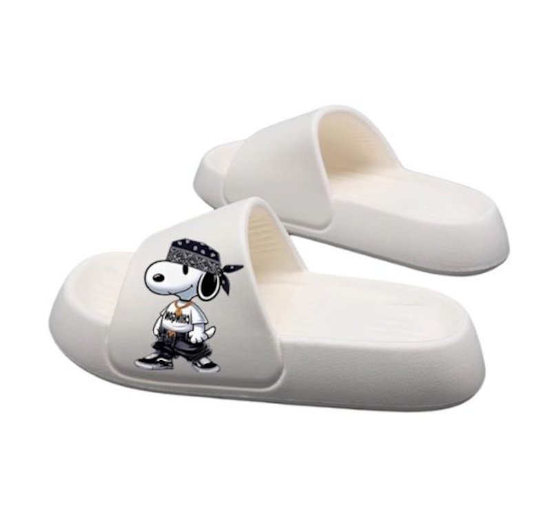 画像2: Unisex snoopy bandana Soft Sole Sandal Slippers  Beach sandals  ユニセックス男女兼用バンダナスヌーピーフリップフロップ  シャワー ビーチ サンダル (2)