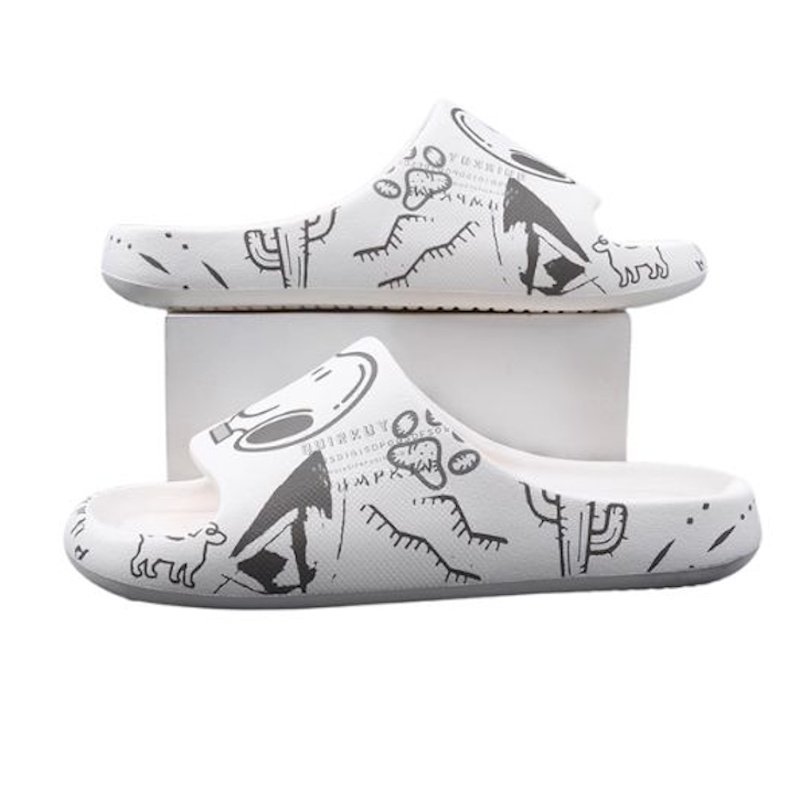 画像4: Unisex Snoopy & Landscapes Soft Sole Sandal Slippers  Beach sandals  ユニセックス男女兼用スヌーピー&スケッチ画フリップフロップ  シャワー ビーチ サンダル (4)