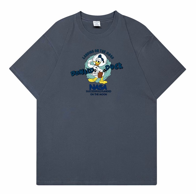 画像6: unisex nasa×donald duck Print Short Sleeve T-Shirt ナサ×ドナルドダックプリントラウンドネック Tシャツ ユニセックス 男女兼用 (6)