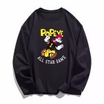 画像2: Unisex American Football Popeye print Crew Neck vintage sweatshirt Pullover ユニセックス 男女兼用 アメリカンフットボールポパイプリントスウェット トレーナー (2)