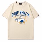 画像4: unisex surfer donald duck Print Short Sleeve T-Shirt　サーファードナルドダックプリントラウンドネック Tシャツ ユニセックス 男女兼用 (4)