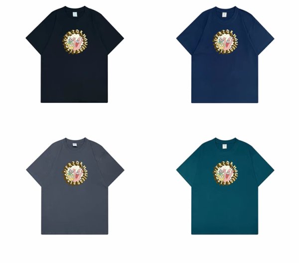 画像9: unisexCircle Spongebob Friends  Print Short Sleeve T-Shirt　サークルスポンジボブ＆フレンズプリントラウンドネック Tシャツ ユニセックス 男女兼用 (9)