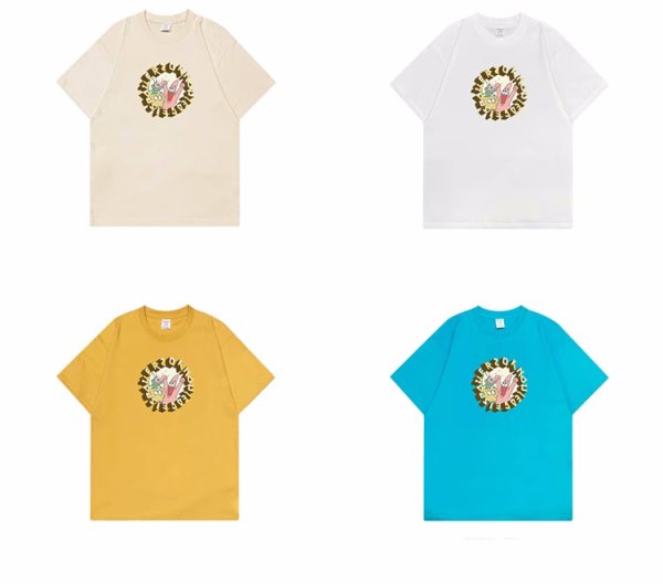 画像10: unisexCircle Spongebob Friends  Print Short Sleeve T-Shirt　サークルスポンジボブ＆フレンズプリントラウンドネック Tシャツ ユニセックス 男女兼用 (10)