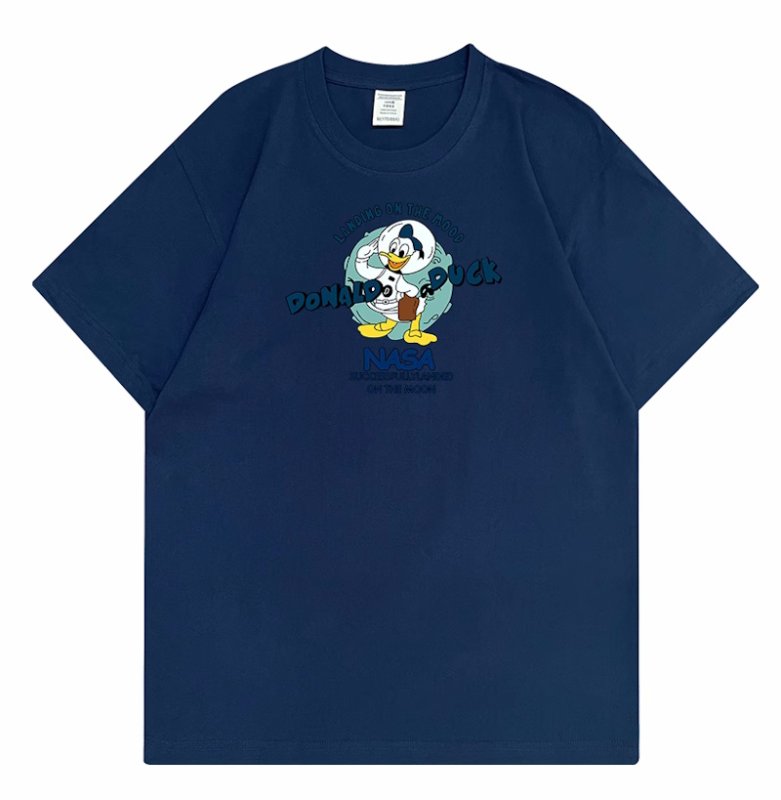画像3: unisex nasa×donald duck Print Short Sleeve T-Shirt ナサ×ドナルドダックプリントラウンドネック Tシャツ ユニセックス 男女兼用 (3)