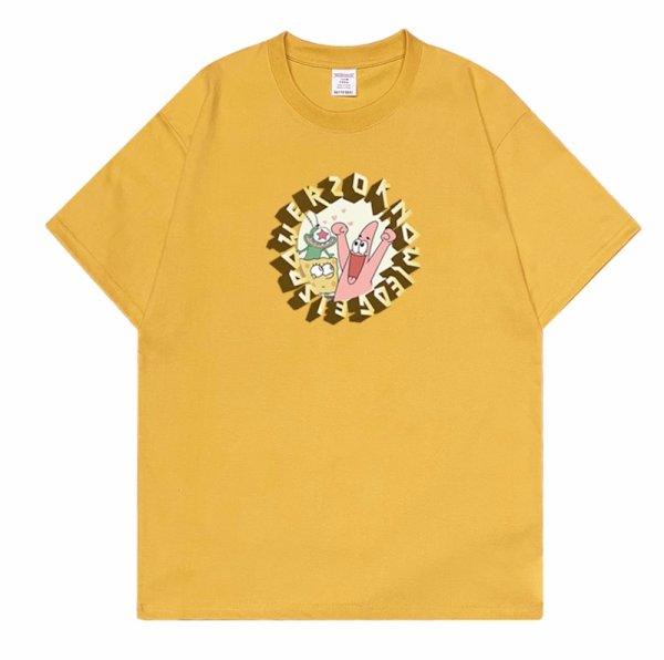 画像5: unisexCircle Spongebob Friends  Print Short Sleeve T-Shirt　サークルスポンジボブ＆フレンズプリントラウンドネック Tシャツ ユニセックス 男女兼用 (5)