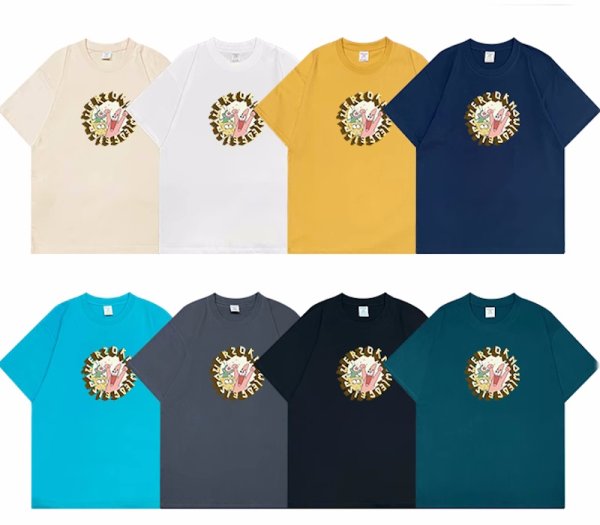 画像11: unisexCircle Spongebob Friends  Print Short Sleeve T-Shirt　サークルスポンジボブ＆フレンズプリントラウンドネック Tシャツ ユニセックス 男女兼用 (11)
