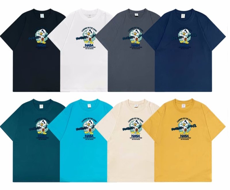画像11: unisex nasa×donald duck Print Short Sleeve T-Shirt ナサ×ドナルドダックプリントラウンドネック Tシャツ ユニセックス 男女兼用 (11)