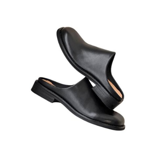 画像3: Leather Lazy One Step half slippers sandals レザーワンステッププラットフォームハーフ サンダルスリッパユニセックス男女兼用 (3)