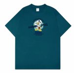 画像1: unisex nasa×donald duck Print Short Sleeve T-Shirt　ナサ×ドナルドダックプリントラウンドネック Tシャツ ユニセックス 男女兼用 (1)