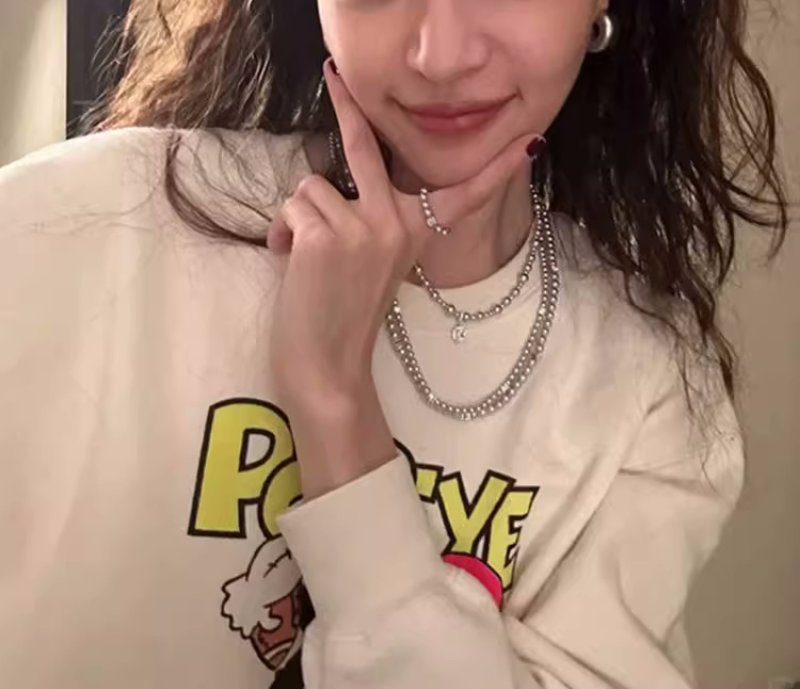 画像4: Unisex American Football Popeye print Crew Neck vintage sweatshirt Pullover ユニセックス 男女兼用 アメリカンフットボールポパイプリントスウェット トレーナー (4)