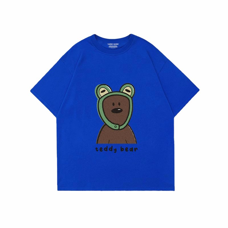 画像7: unisex  Masquerade Bear Print Short Sleeve T-Shirt　なりすましベア熊プリントラウンドネック Tシャツ ユニセックス 男女兼用 (7)