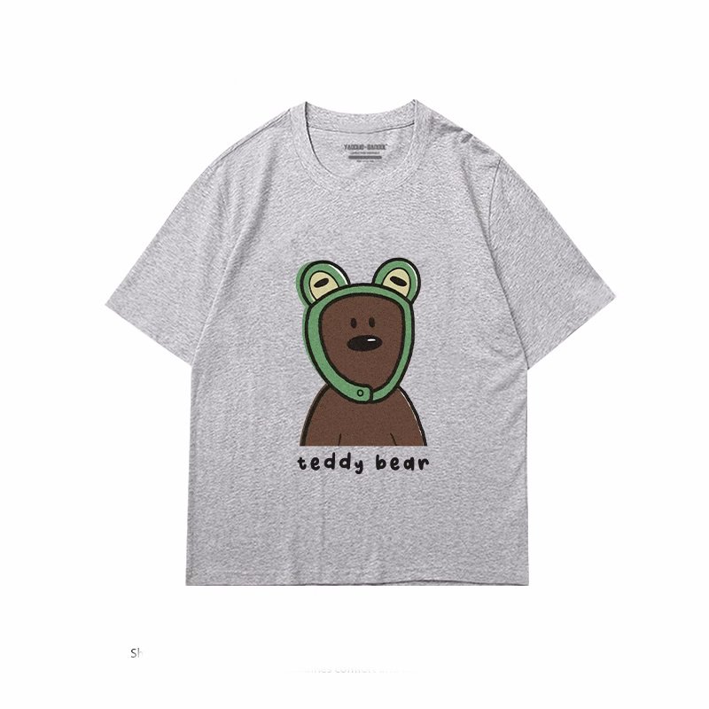 画像4: unisex  Masquerade Bear Print Short Sleeve T-Shirt　なりすましベア熊プリントラウンドネック Tシャツ ユニセックス 男女兼用 (4)