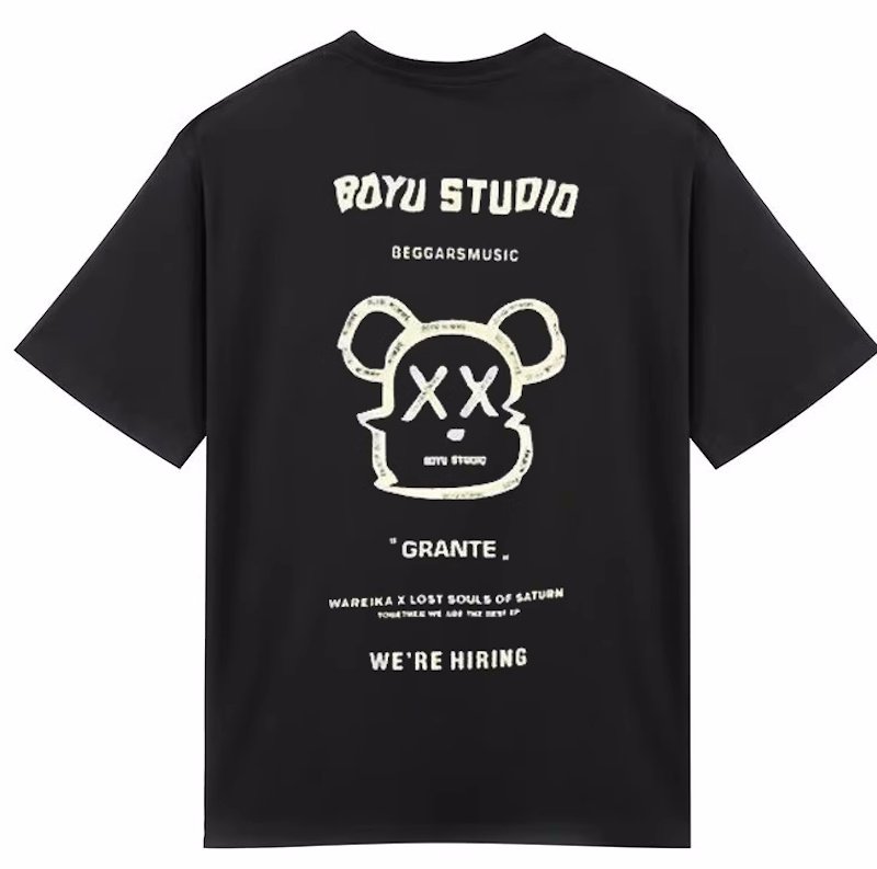 画像2: unisex kawsbear double-sided print  Short Sleeve T-Shirt　カウズベアダブルプリントラウンドネック Tシャツ ユニセックス 男女兼用 (2)