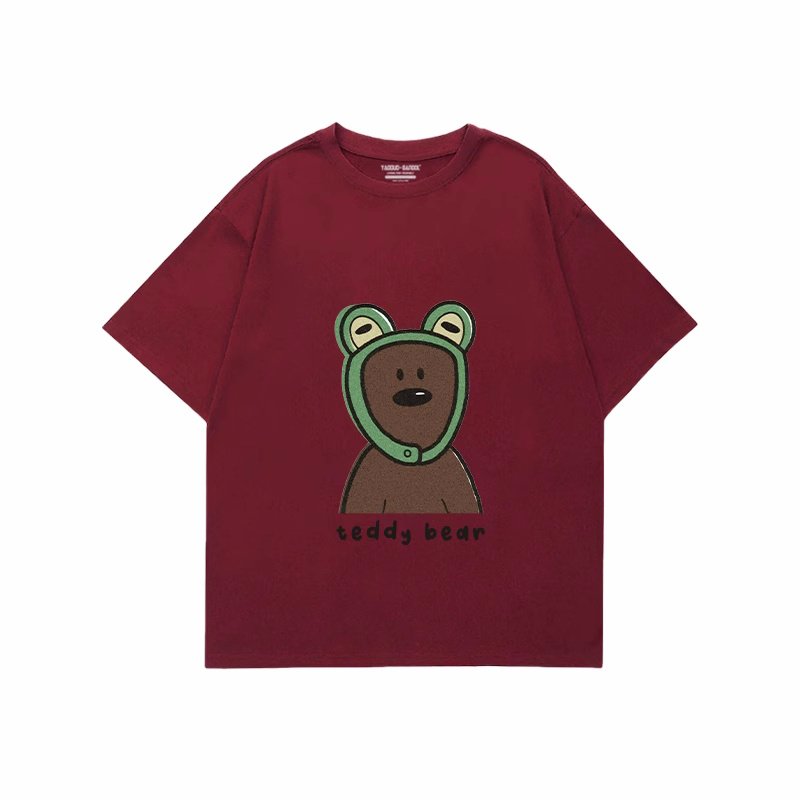 画像8: unisex  Masquerade Bear Print Short Sleeve T-Shirt　なりすましベア熊プリントラウンドネック Tシャツ ユニセックス 男女兼用 (8)