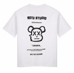 画像1: unisex kawsbear double-sided print  Short Sleeve T-Shirt　カウズベアダブルプリントラウンドネック Tシャツ ユニセックス 男女兼用 (1)
