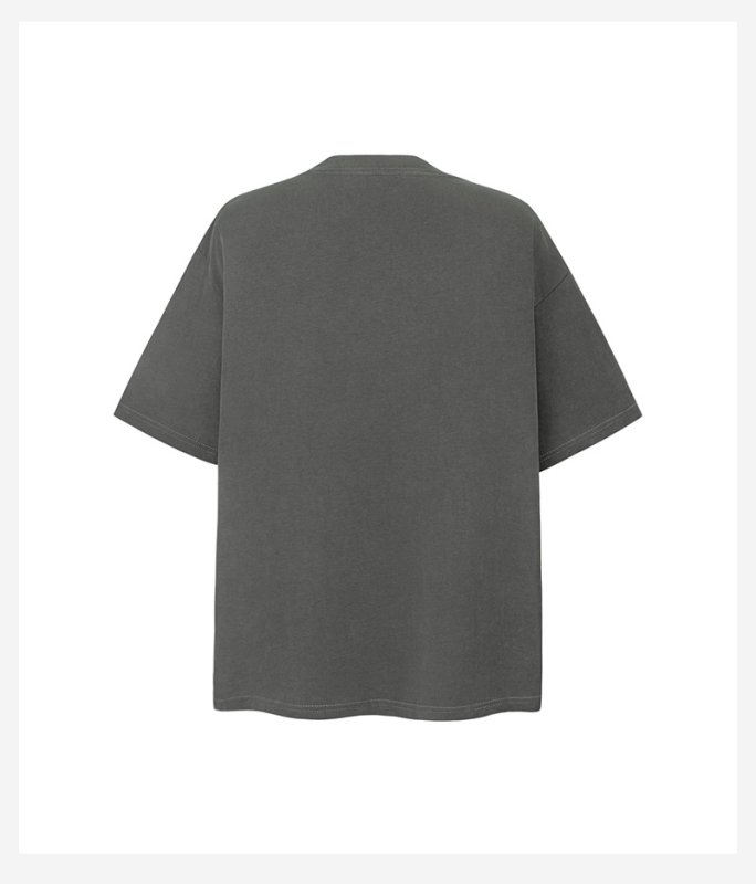 画像4: unisex Statue of Liberty print vintage style washed short sleeve T-shirt　自由の女神プリントヴィンテージスタイウォッシュド半袖ラウンドネック Tシャツ ユニセックス 男女兼用 (4)