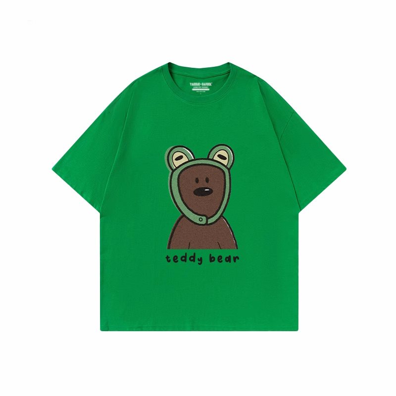画像9: unisex  Masquerade Bear Print Short Sleeve T-Shirt　なりすましベア熊プリントラウンドネック Tシャツ ユニセックス 男女兼用 (9)