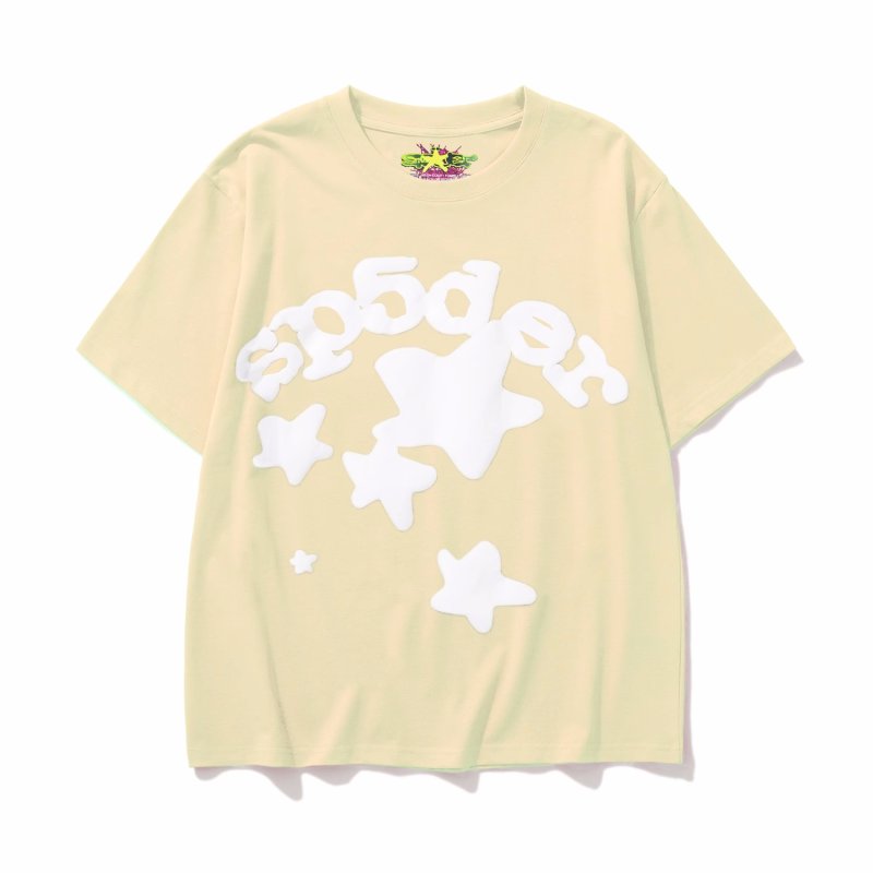 画像3: unisex Sp5der Star Print  Short Sleeve T-Shirt　Sp5der星スタープリントラウンドネック Tシャツ ユニセックス 男女兼用 (3)