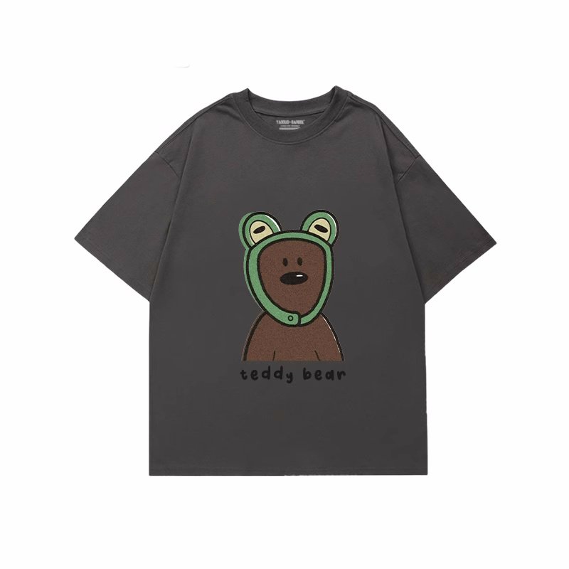 画像5: unisex  Masquerade Bear Print Short Sleeve T-Shirt　なりすましベア熊プリントラウンドネック Tシャツ ユニセックス 男女兼用 (5)