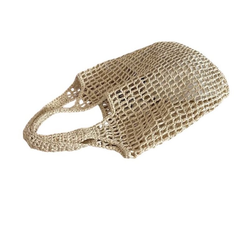 画像9: Smiley Face Straw Tote Shoulder Underarm Bag　スマイルファイスストロー網トートショルダーアンダーアームかごバッグ (9)