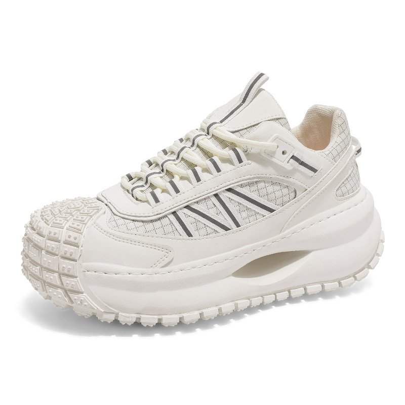 画像2: UnisexThick sole bicolor breathable lace-up sneakers 　 ユニセックス 男女兼用  厚底バイカラーブリーザブルレースアップスニーカー (2)