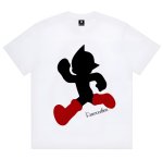 画像1: unisex PAWCEE Astro Boy Silhouette Short Sleeve T-Shirt  　アトムシルエットプリント半袖ラウンドネック Tシャツ ユニセックス 男女兼用 (1)