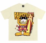 画像1: unisex Surfer Garfield Short Sleeve T-Shirt  　サーファーガーフィールドプリント半袖ラウンドネック Tシャツ ユニセックス 男女兼用 (1)