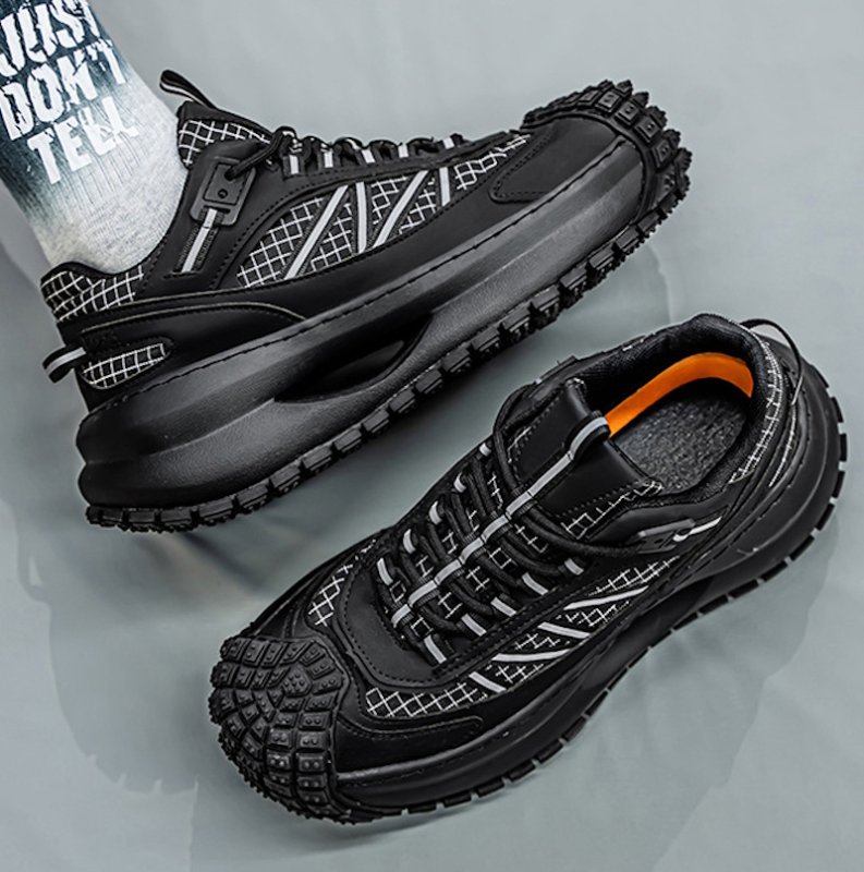 画像11: UnisexThick sole bicolor breathable lace-up sneakers 　 ユニセックス 男女兼用  厚底バイカラーブリーザブルレースアップスニーカー (11)