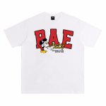 画像2: unisex PAWCEE American Retro Mickey Mouse Characters Short Sleeve T-Shirt  　アメリカンレトロミッキー文字レターロゴプリント半袖ラウンドネック Tシャツ ユニセックス 男女兼用 (2)
