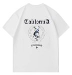 画像1: unisex California x Wave Pattern Bearbrick Short Sleeve T-Shirt  　カリフォルニア×ウェイブベアブリックプリント半袖ラウンドネック Tシャツ ユニセックス 男女兼用 (1)