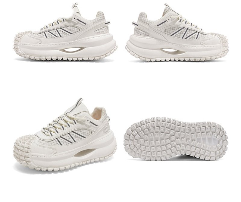 画像5: UnisexThick sole bicolor breathable lace-up sneakers 　 ユニセックス 男女兼用  厚底バイカラーブリーザブルレースアップスニーカー (5)