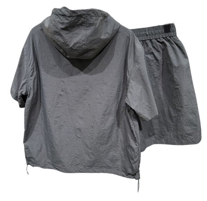 画像3: Quick-drying short-sleeve hoodie and short pants set jacket and Pants Set  半袖フーディ＆ショートパンツセットアップスーツセットアップ (3)